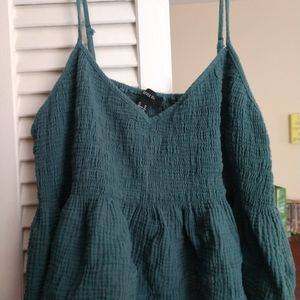 Smocked v neck cami